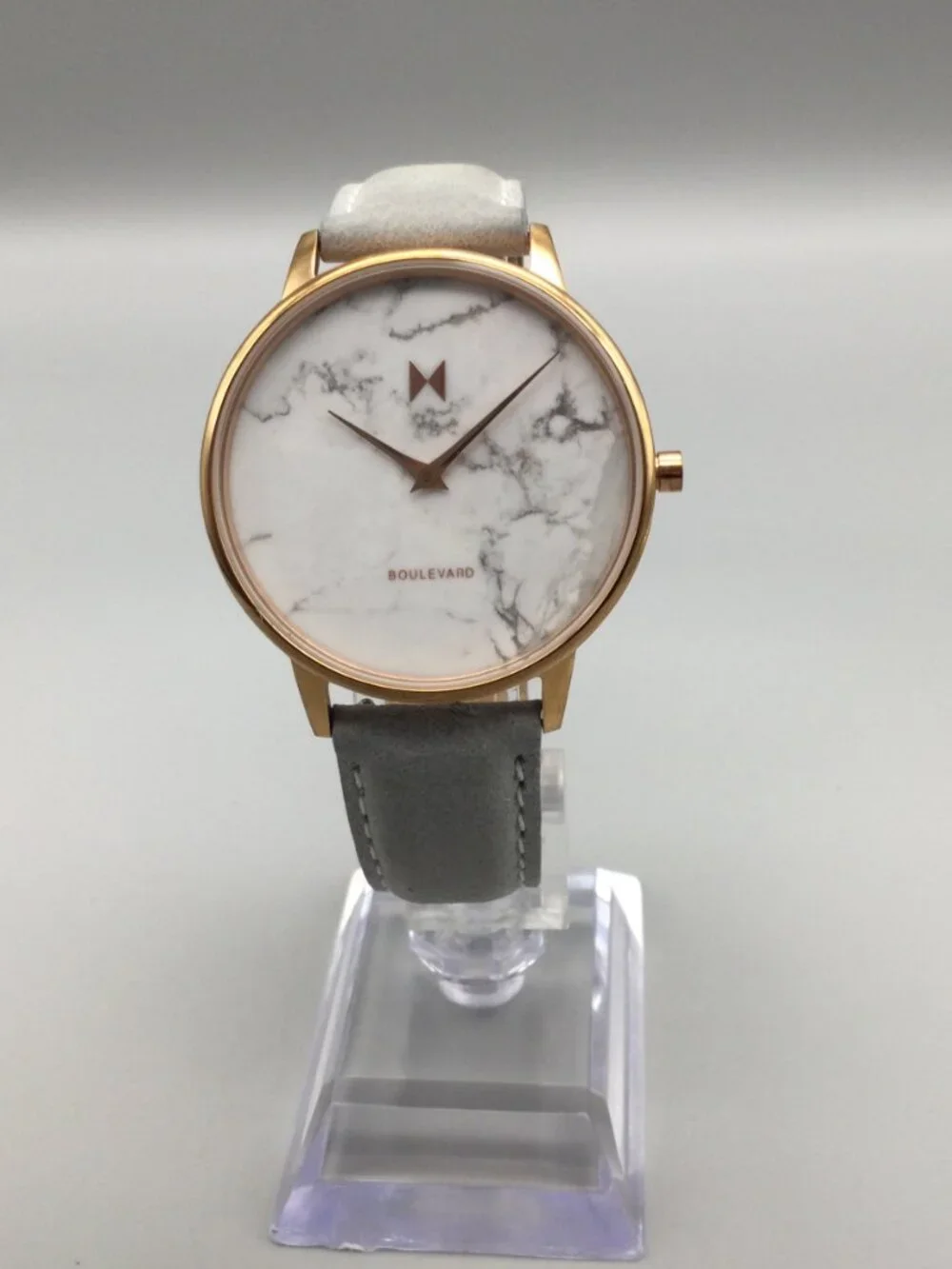 MVMT Boulevard Beverly Marble Womens Watch 38mm Rose Gold Tone New Battery